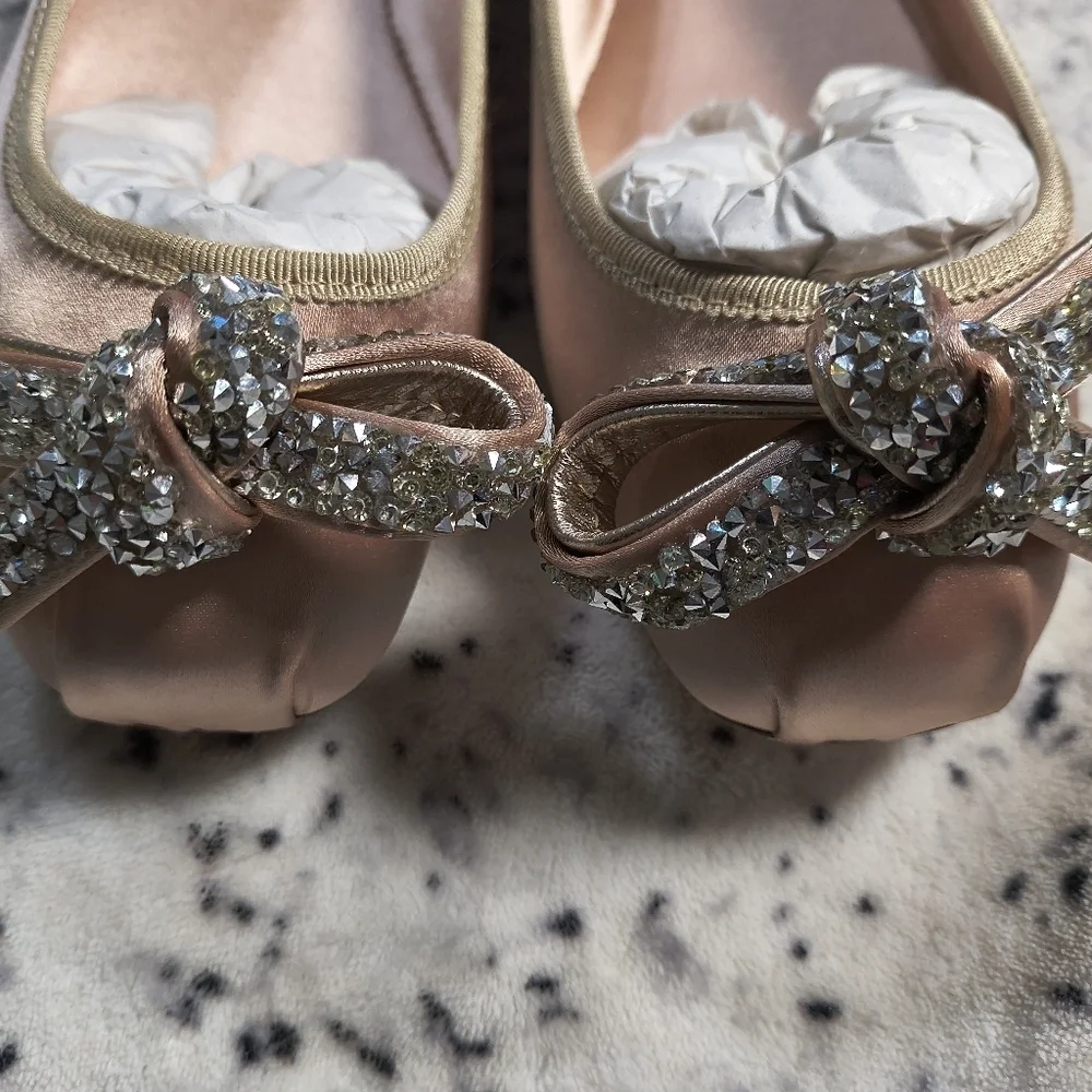 Kate Spade Freya Gold Roasted Peanut Ballet Flats - US 8 defaced